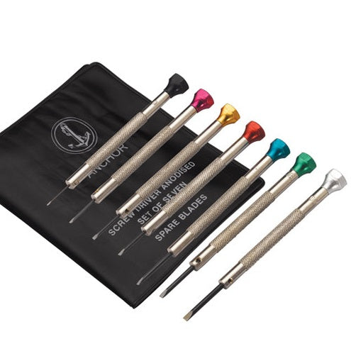 Screw Driver Set of 7 WITH SPARE BLADES