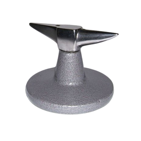 “Chromium-plated steel horn anvil bench tool with stable base”