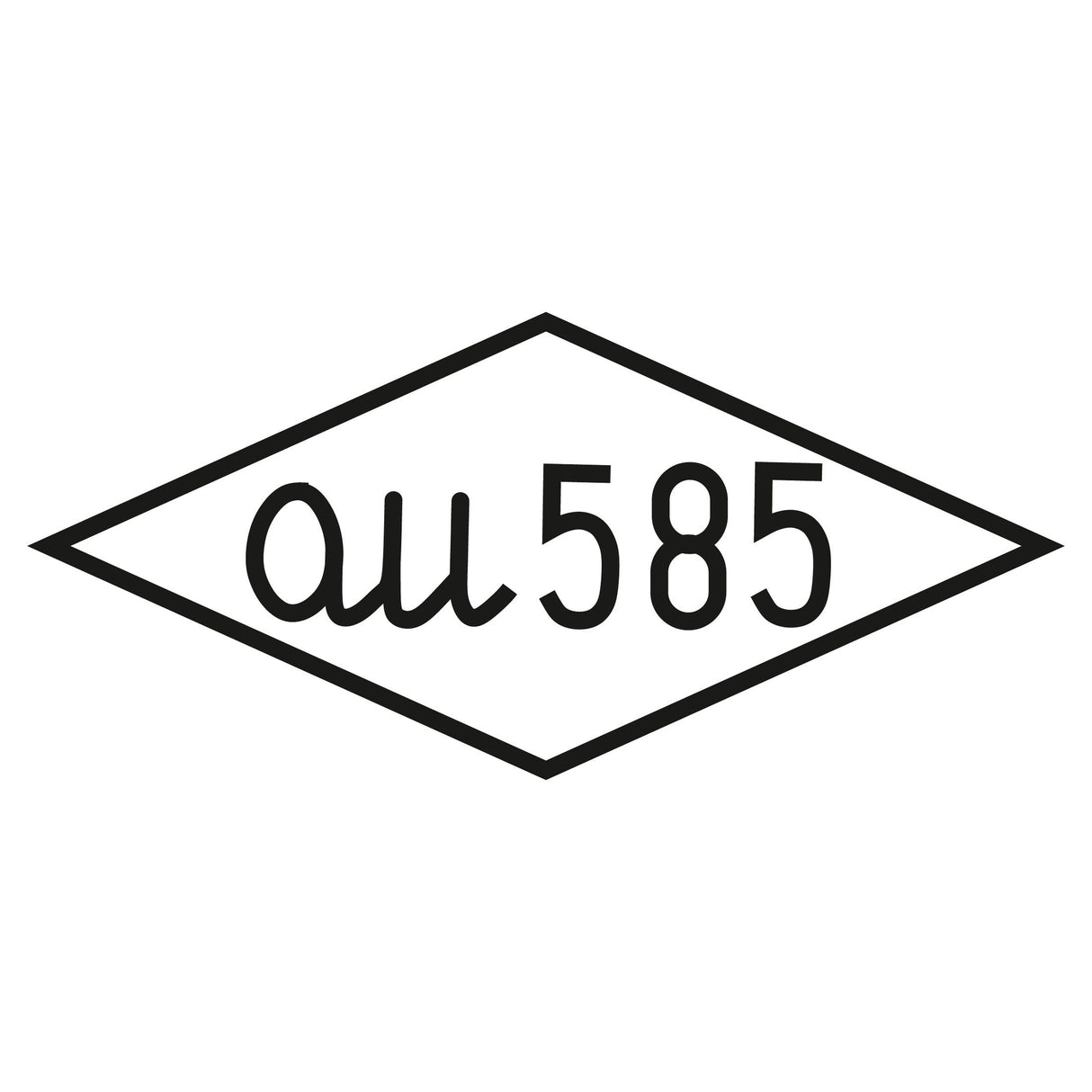 Curved Jewelry Hallmark Stamp with Frame – Belgium Standard