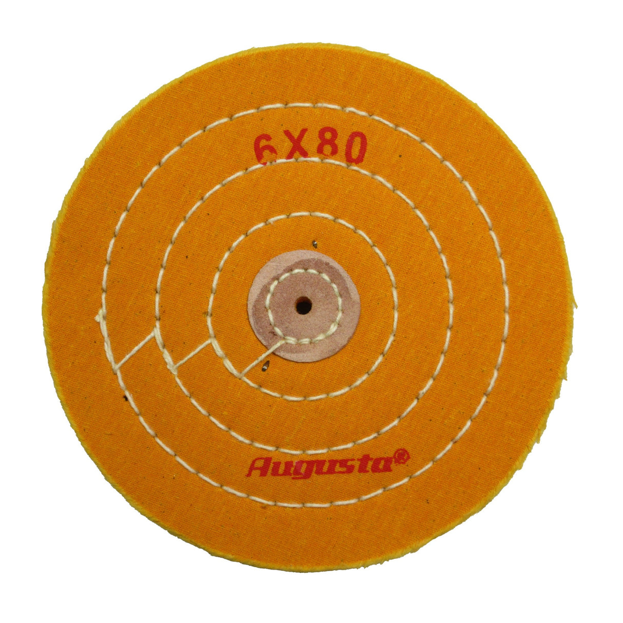 Augusta yellow cotton polishing buff disc for scratch removal 6X80