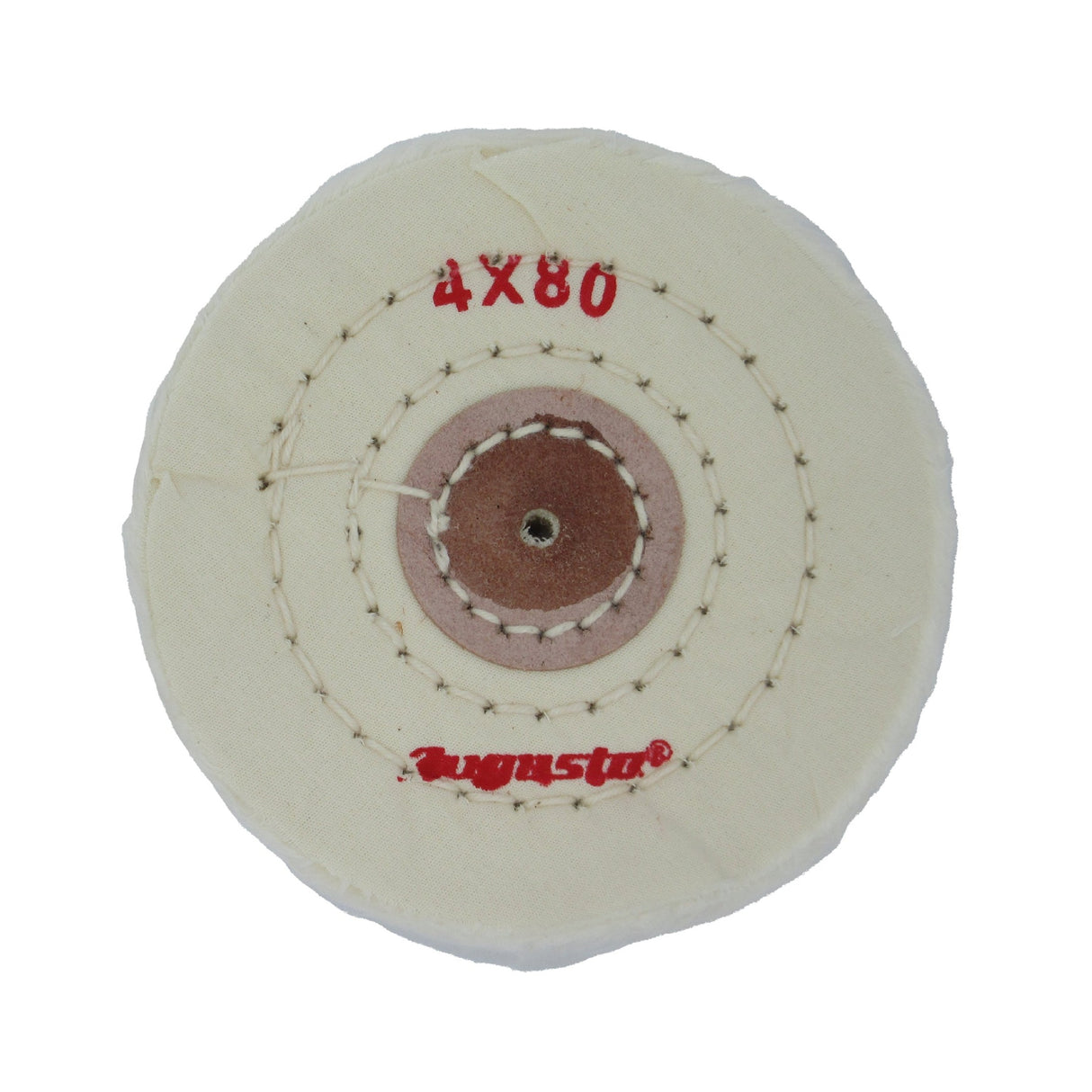 Fine cotton sewn buffing wheel soft polishing disc with cardboard core 4X80