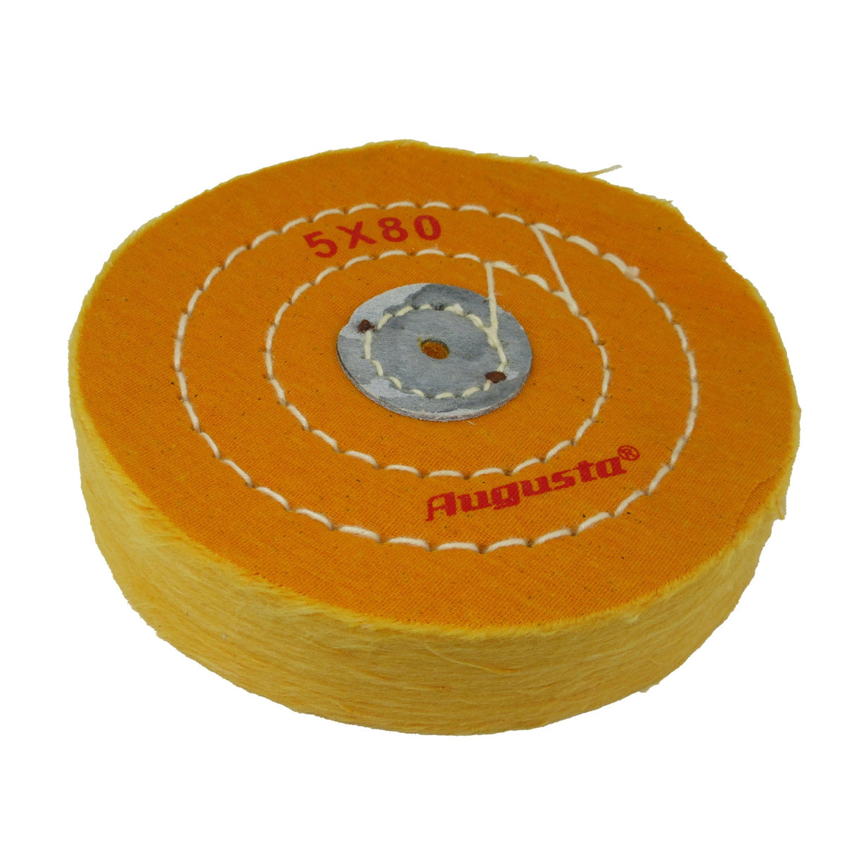 Augusta yellow cotton polishing buff disc for scratch removal 5X80