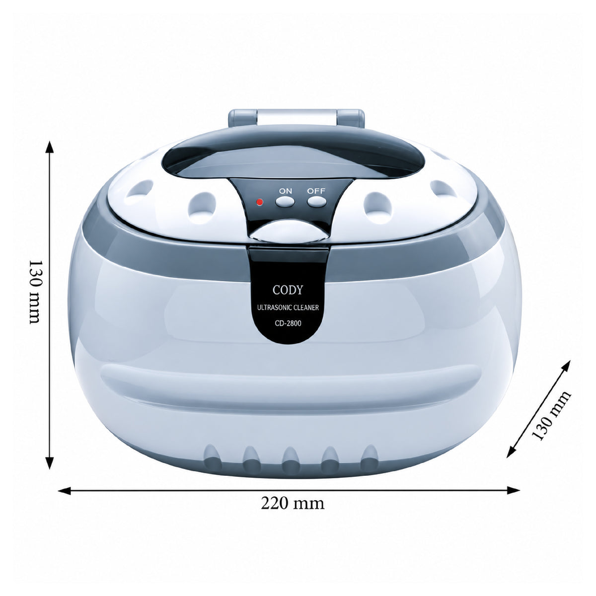 Compact ultrasonic jewellery cleaning machine with simple one-touch operation