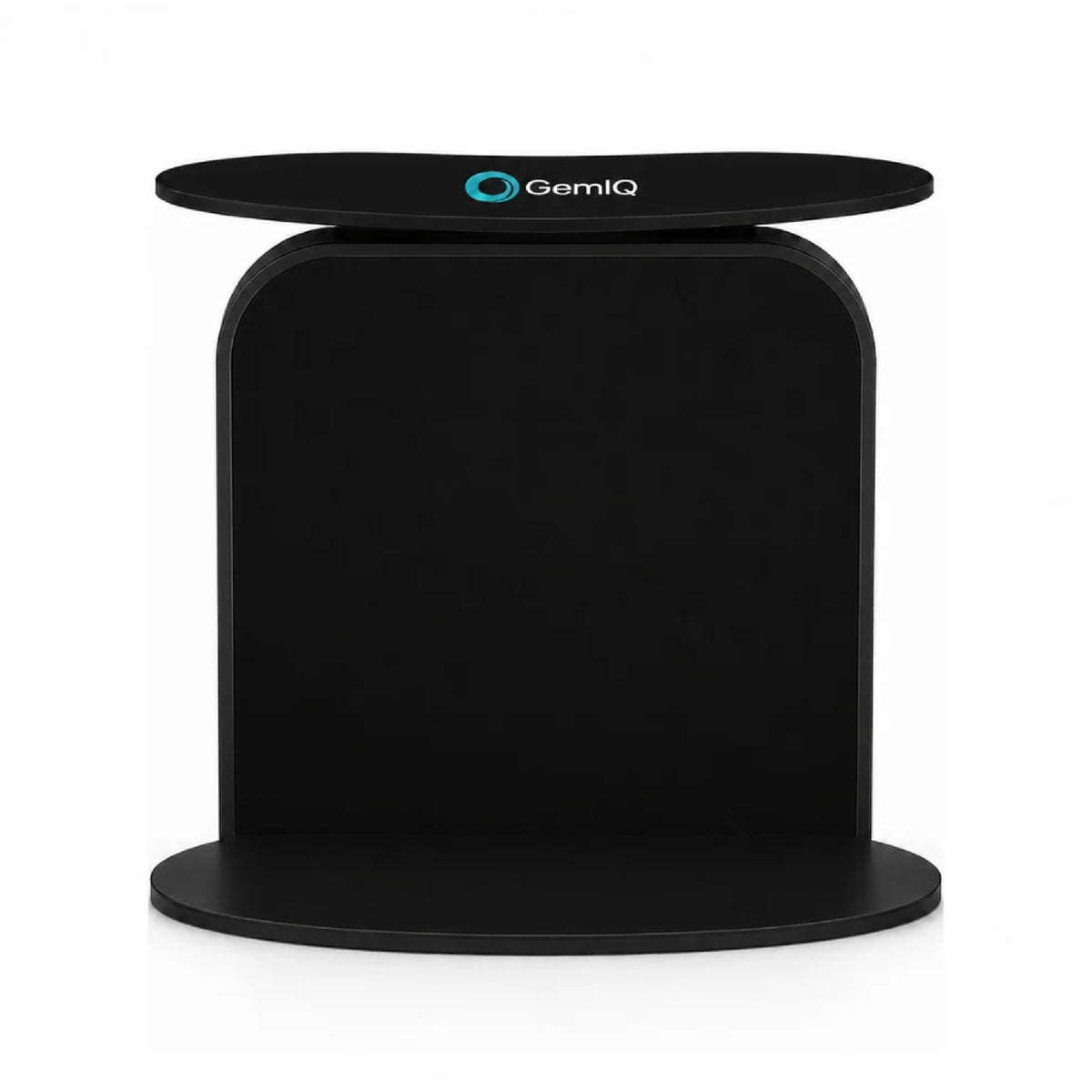 GemLightbox Mini with Eclipse black backdrop displaying a diamond and gemstone ring
