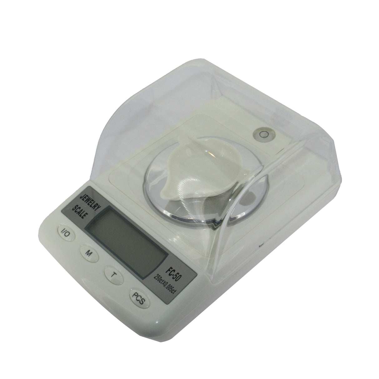 Digital gemstone scale measuring diamonds in carats