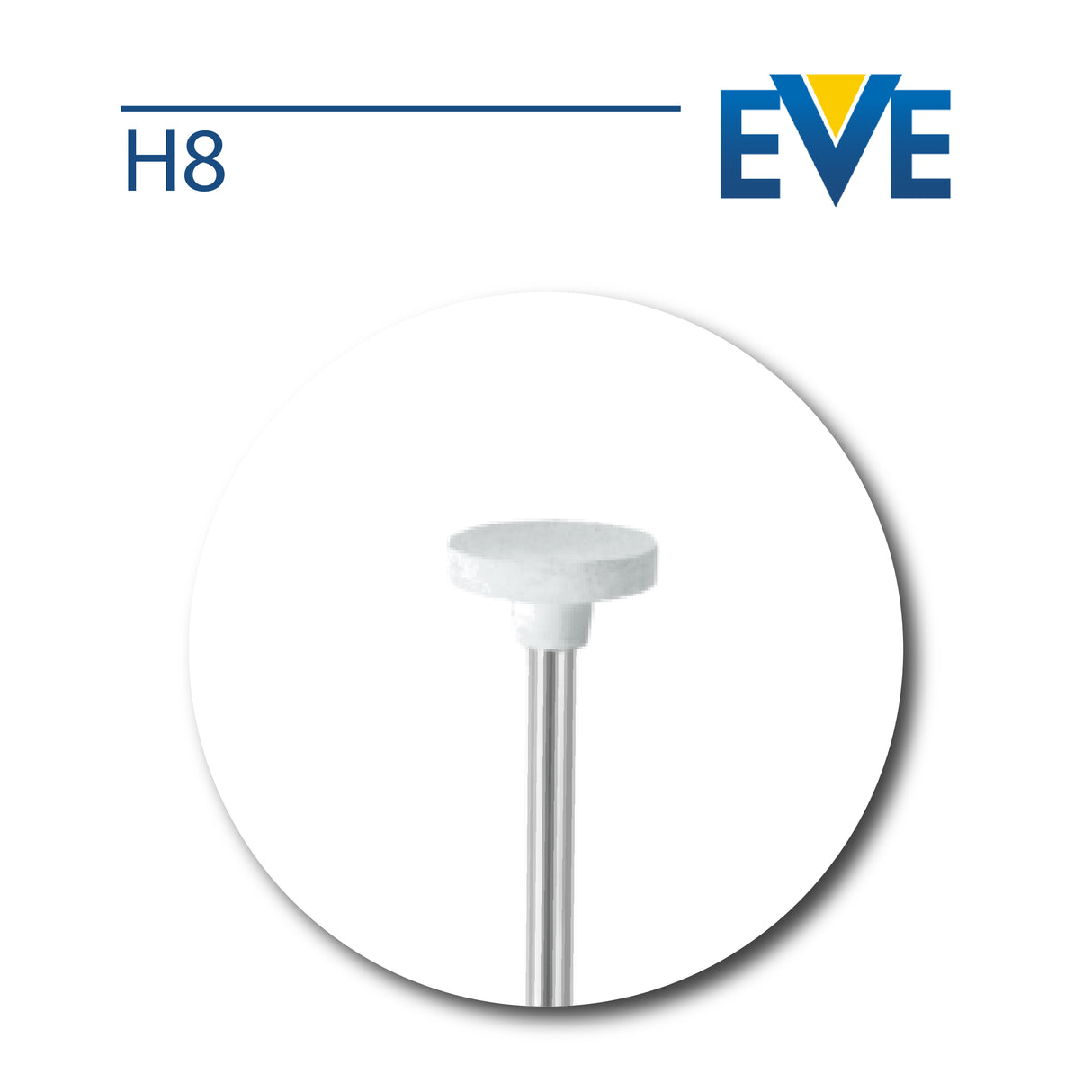 EVE Germany White Coarse Wheel Silicone Polisher 11.5 x 2mm for jewelry polishing