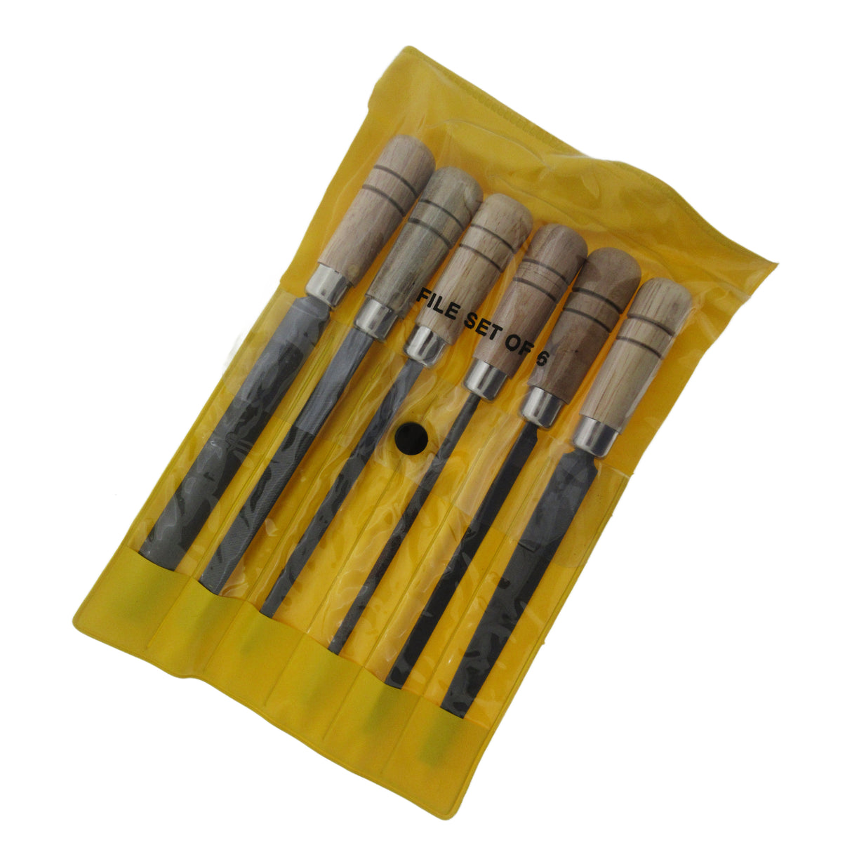 Close-up of wooden handle precision needle files for jewellery making, wax carving and metalworking