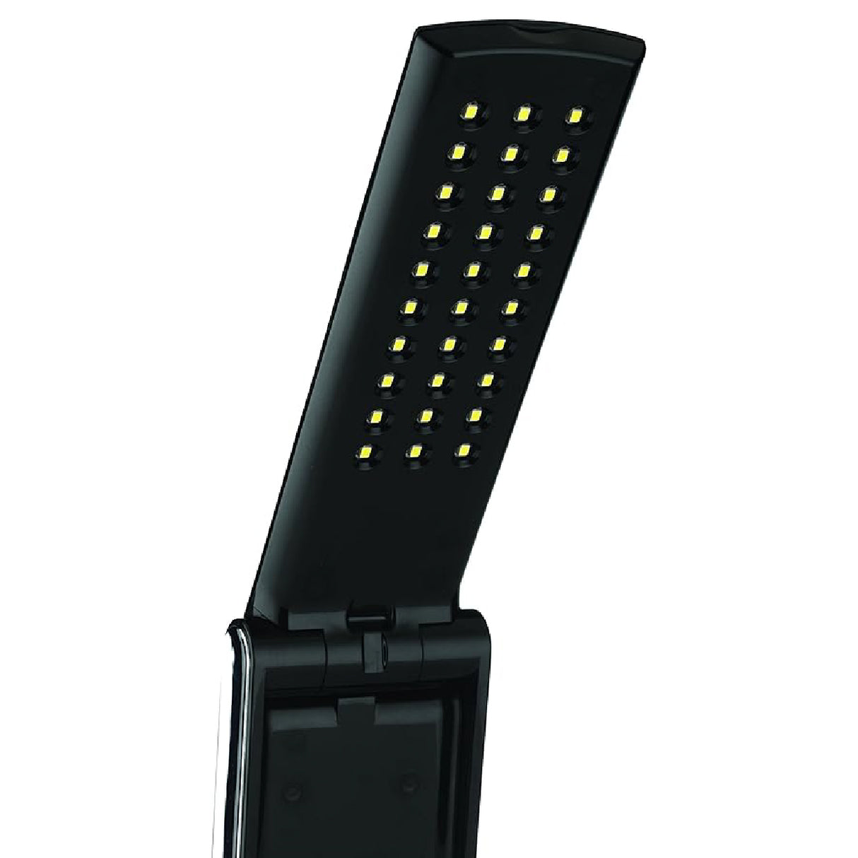 Black Foldi LED lamp showing 30 daylight LEDs for detailed work CLOSE UP