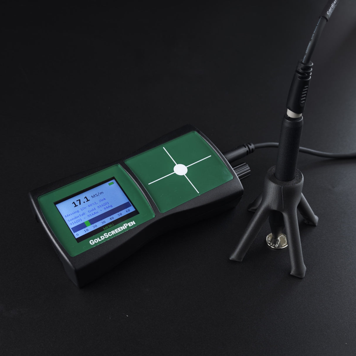 Portable precious metal testing kit with carrying case