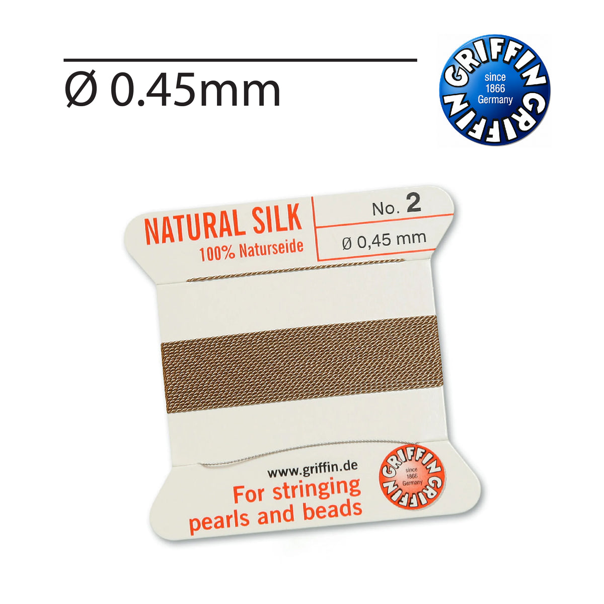 Griffin Beige 100% Natural Silk Bead Cord