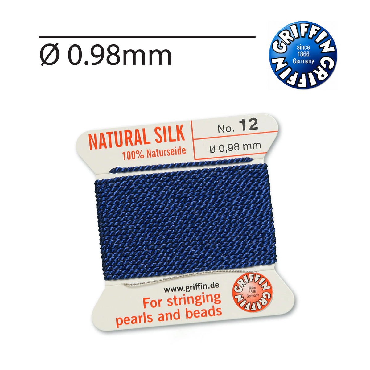 Dark Blue Griffin Bead Cord for Pearl Knotting and Jewellery Making