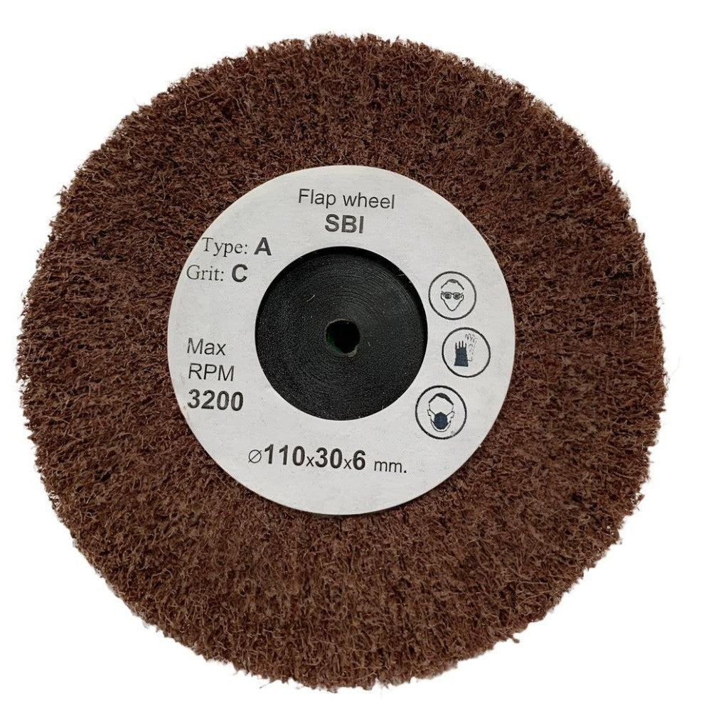 Satin finish wheel 100x30mm abrasive fiber wheel for metal finishing AC