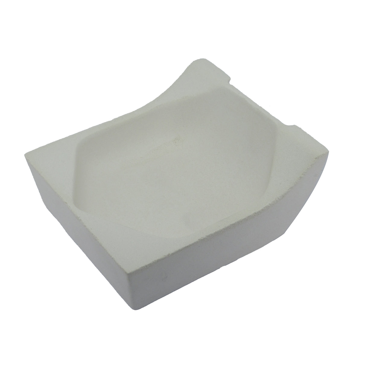 Square ceramic crucible high back 600g for gold melting
