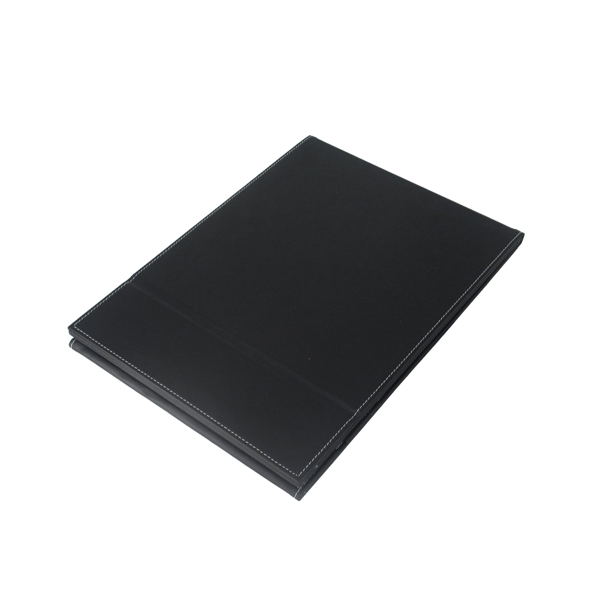 Elegant leather-framed mirror for ring and necklace try-on
