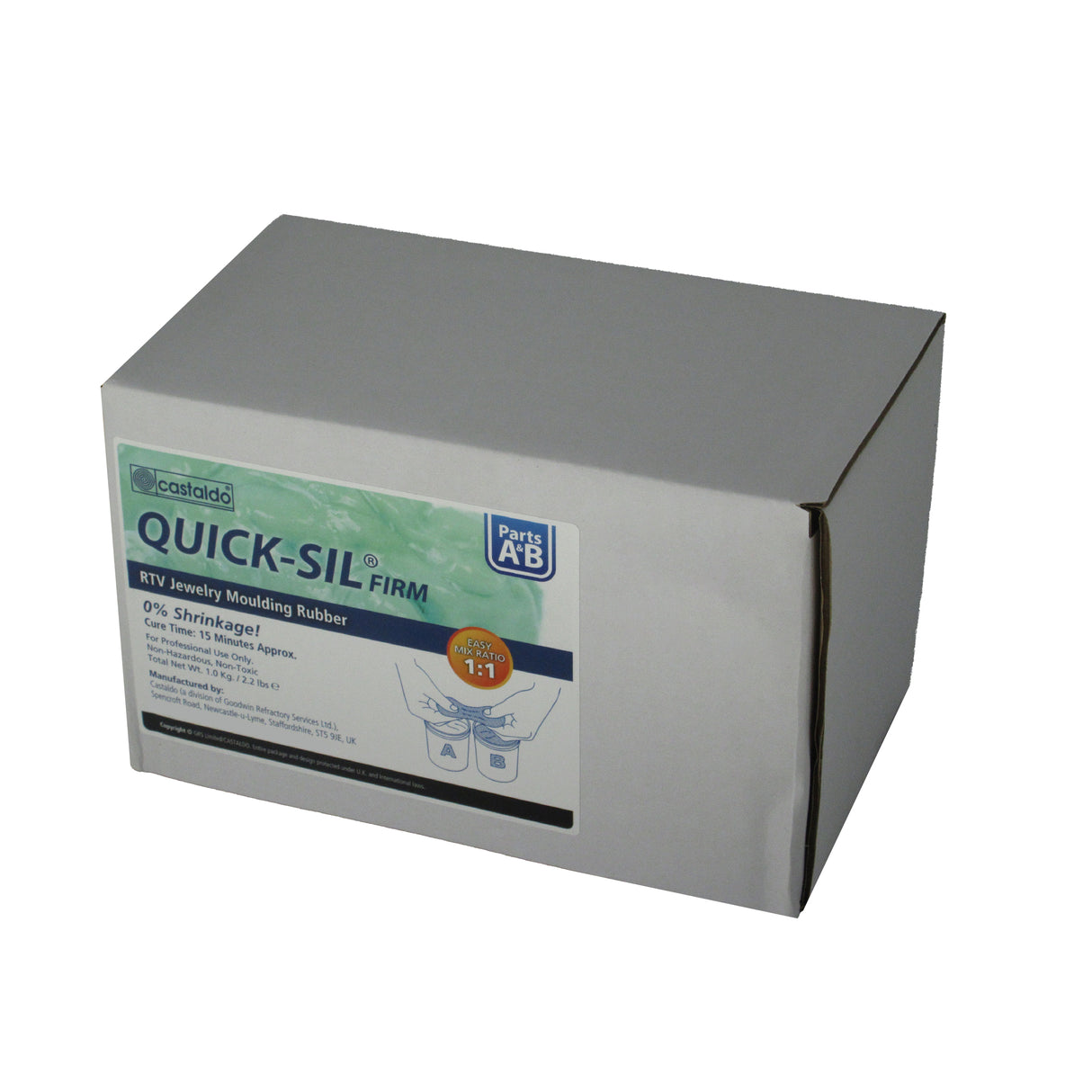 RTV silicone rubber for jewellery mould making, Castaldo QuickSil Firm for casting wax, resin and low melt metals
