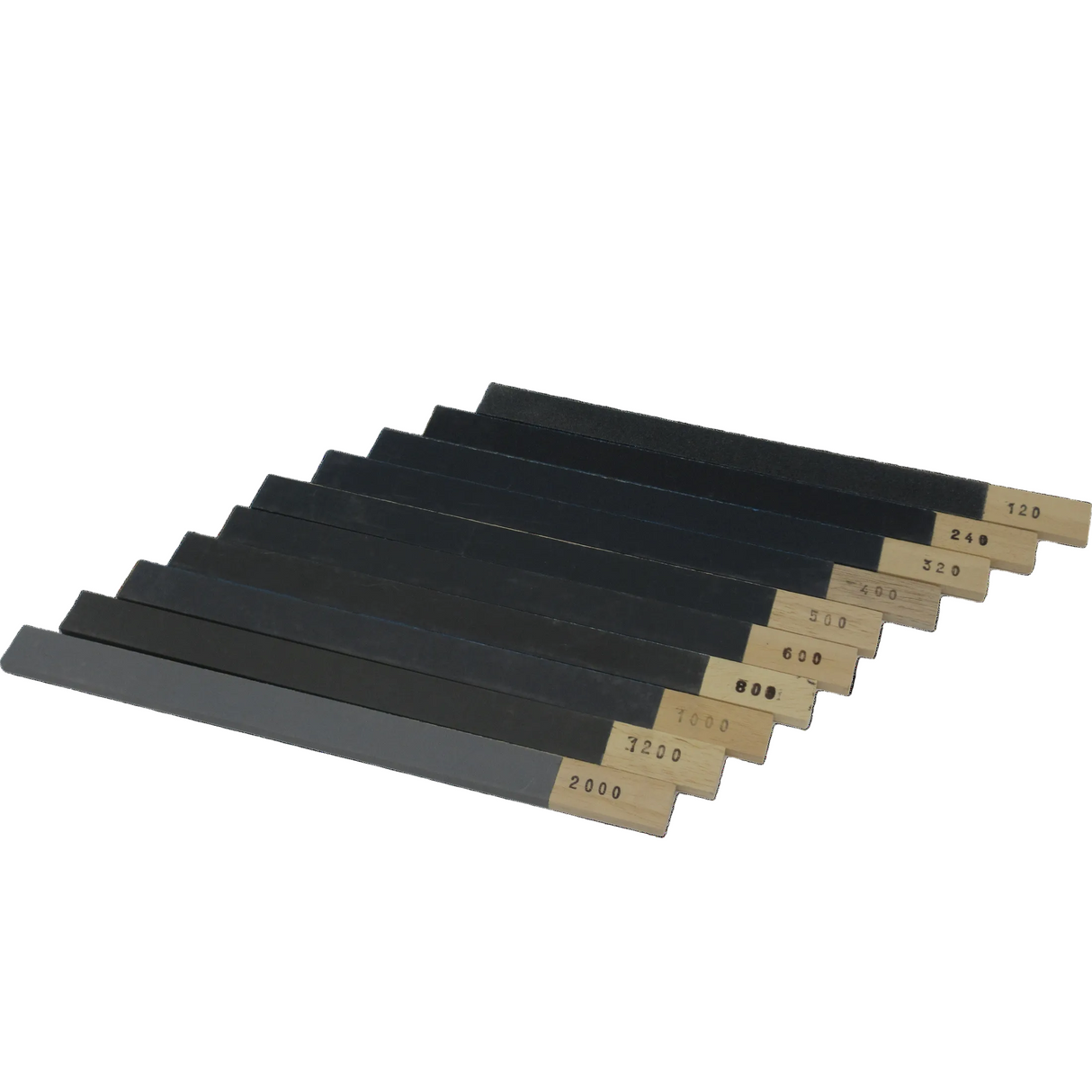 Emery sanding sticks available in 120, 240, 400, 500, 600, 800 and 1000 grit