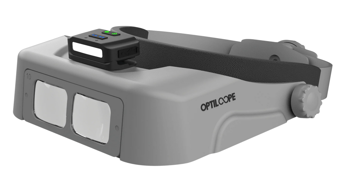 SmartPro OptiLoope LED headband magnifier with optical glass lenses