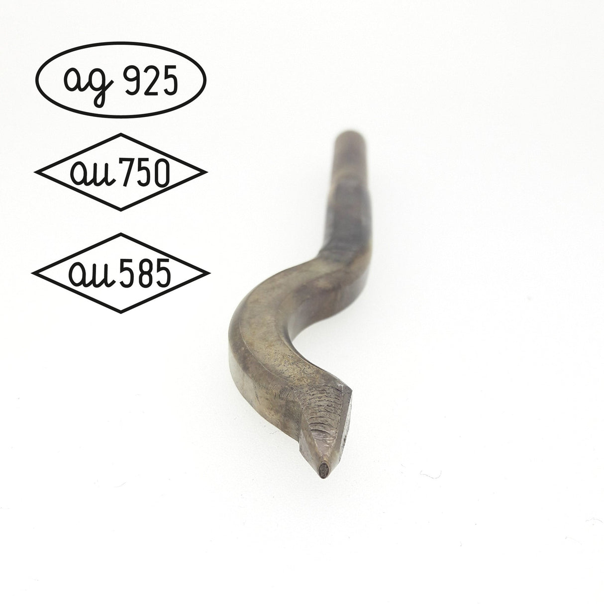 Belgium Hallmark Stamp Curved – AU 750, AU 585, AG 925