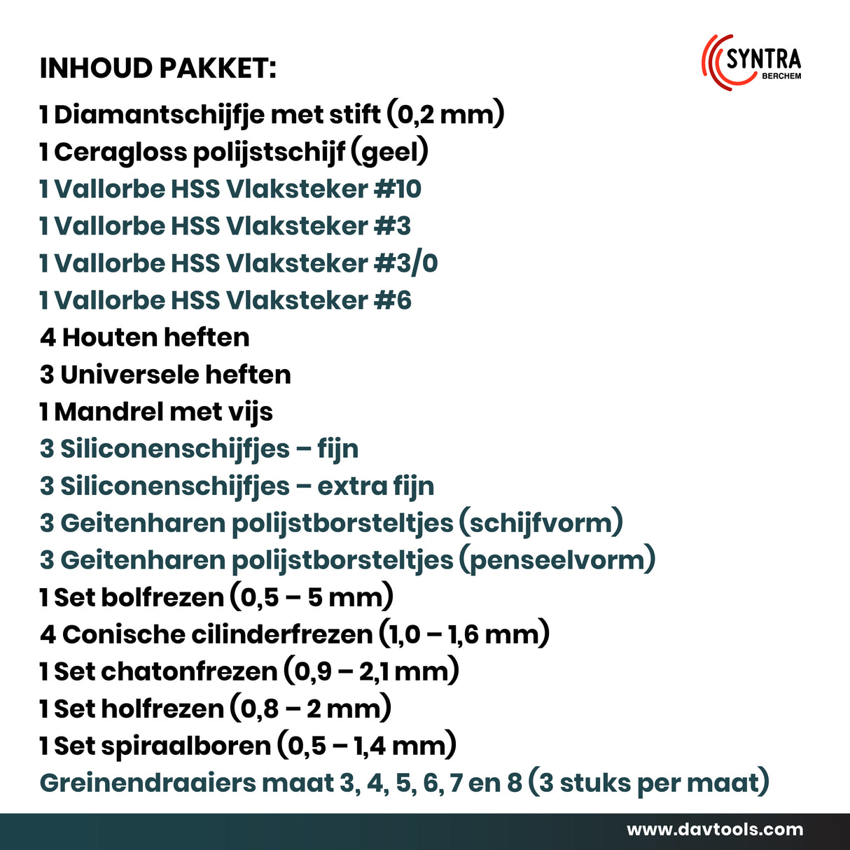 Starterspakket Steenzetters - Syntra Berchem - Schooljaar 2026 - 2027