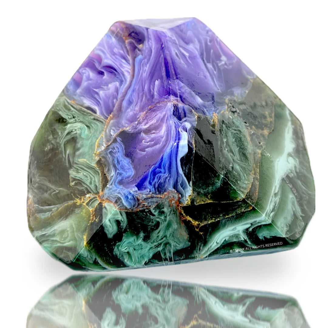 Azurite Malachite™ SoapRocks® handmade blue green gemstone glycerin soap, rainforest mist scented natural artisan soap with botanical extracts