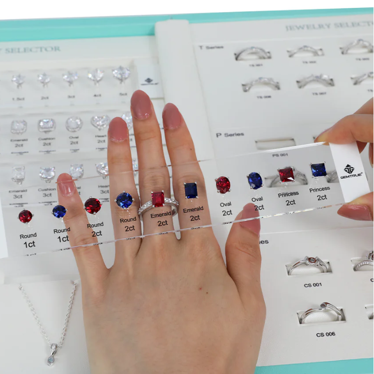 cubic zirconia jewelry builder with multiple shapes and sizes