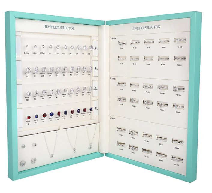 necklace pendant display with diamond simulation stones