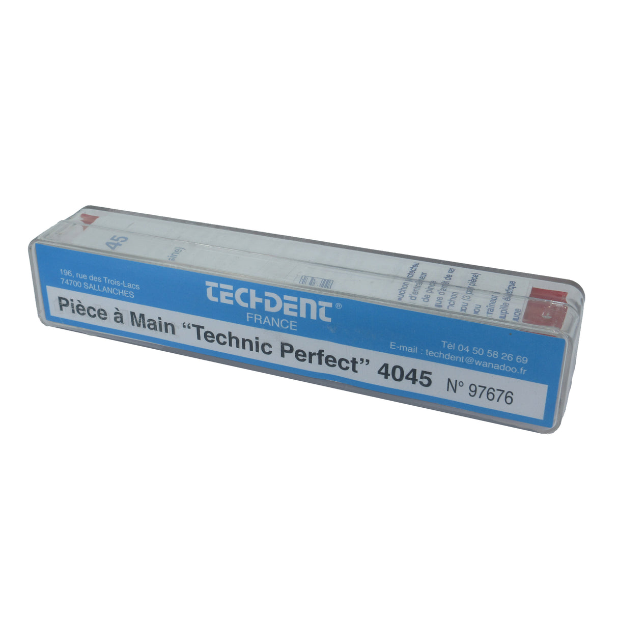 Techdent 4045 handpiece 2.35 mm collet close-up