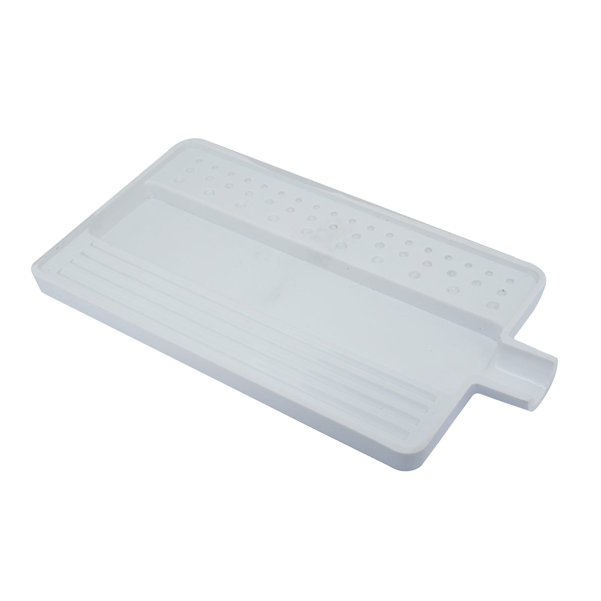 Black jewellery sorting tray for diamonds with precision grooves