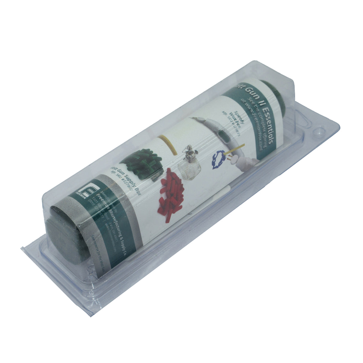 Green jewelry carving wax rods with center hole for collet mounting