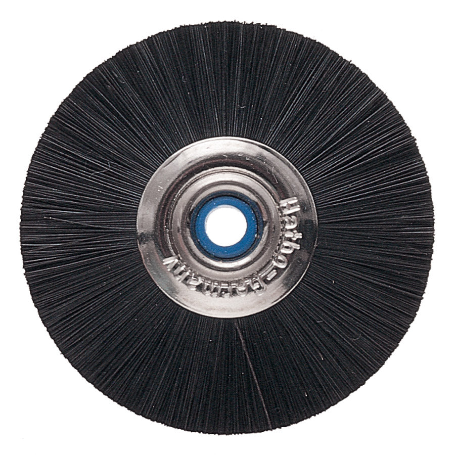 Hatho slimline polishing brush Ø51mm for precision metal finishing black