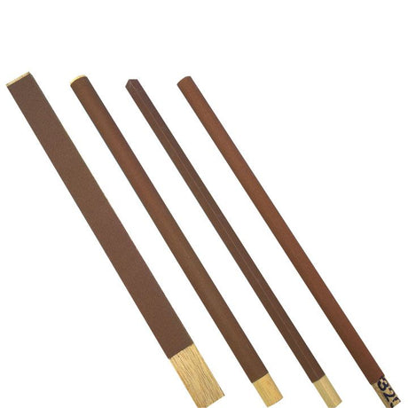 Mix of 10 emery sticks, flat, round, halfround, triangle