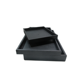 Stackable Plastic Trays - Black