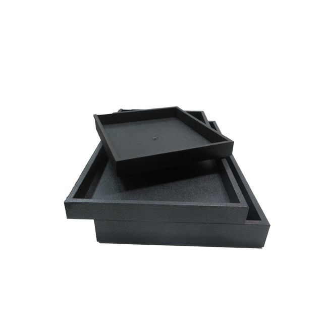 Stackable Plastic Trays - Black