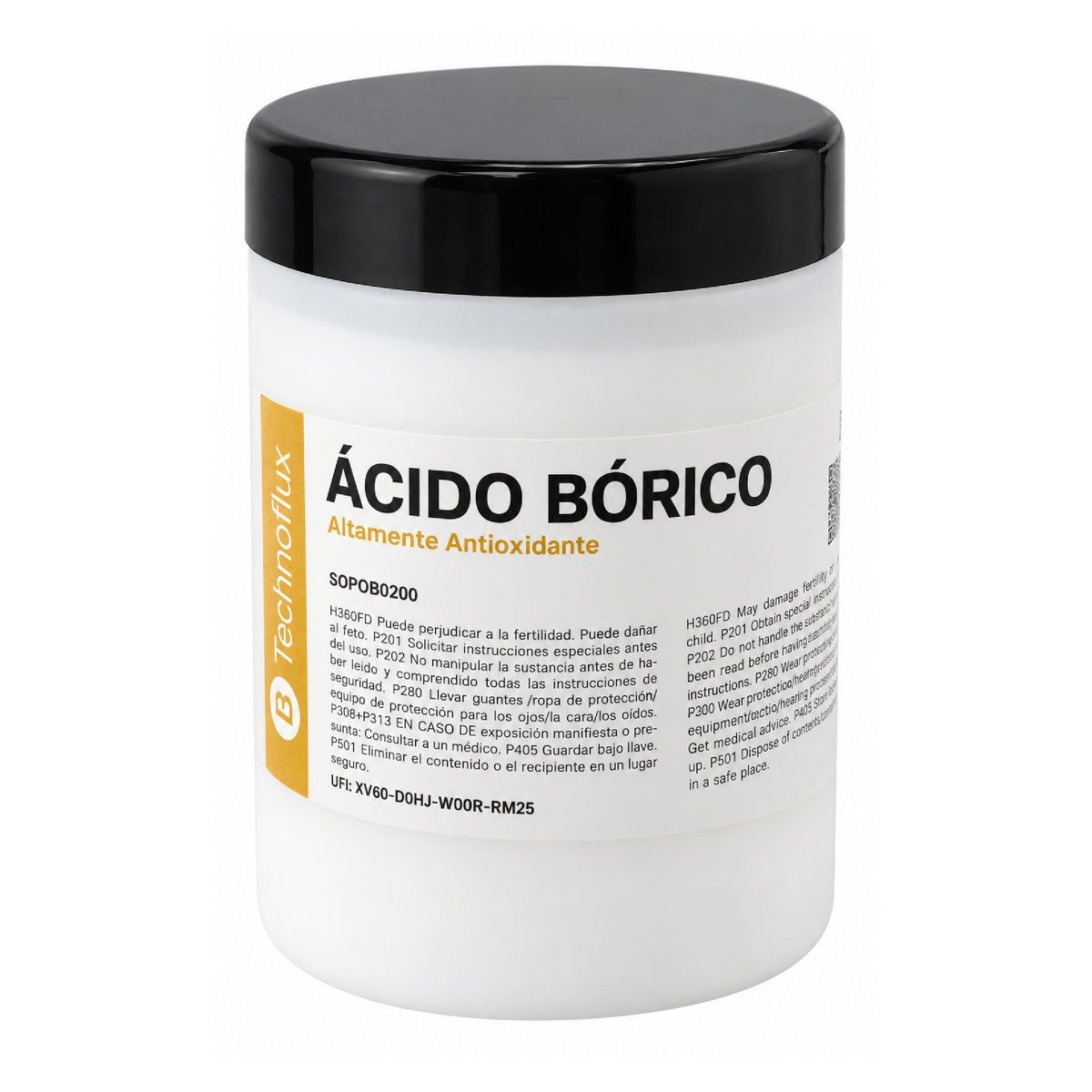 Boric acid powder 880g container for jewellery melting and metalworking