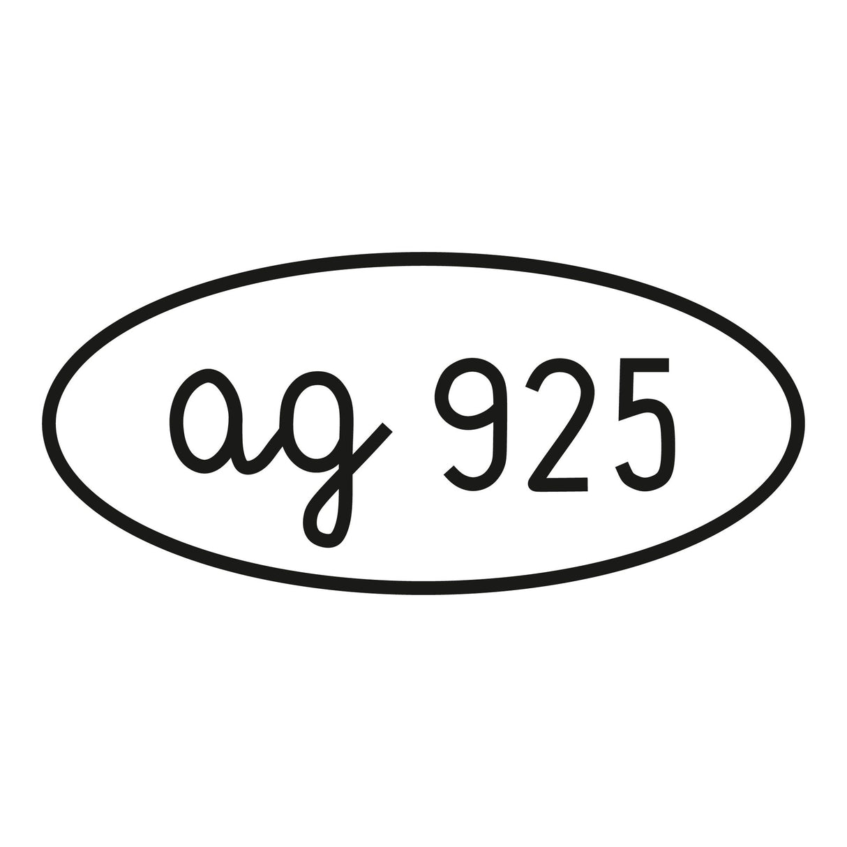 Curved Jewelry Hallmark Stamp with Frame – Belgium Standard