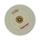 White muslin polishing mop for Dialux polishing compounds and mirror finish metal polishing