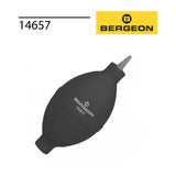 Bergeon 14657 anthracite rubber dust blower with PVC nozzle for watchmaking and jewellery cleaning