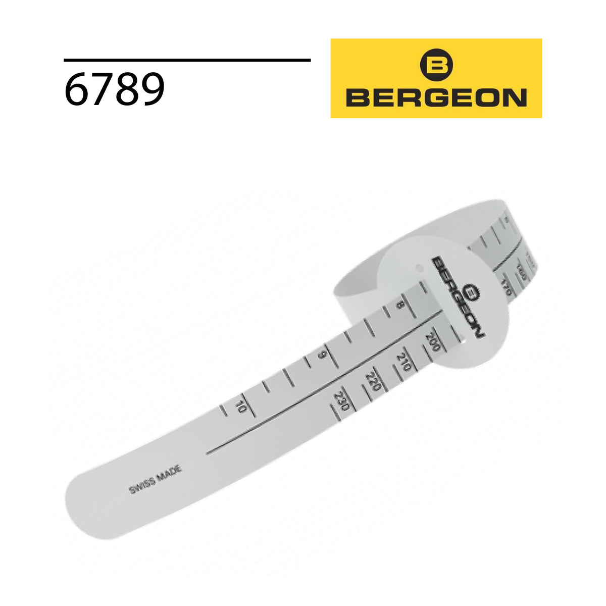 Bergeon 6789 flexible wrist measuring tape for watch bracelet sizing