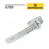 Bergeon 6789 flexible wrist measuring tape for watch bracelet sizing