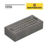 Swiss-made Bergeon beading block for forming round metal beads and stone setting work