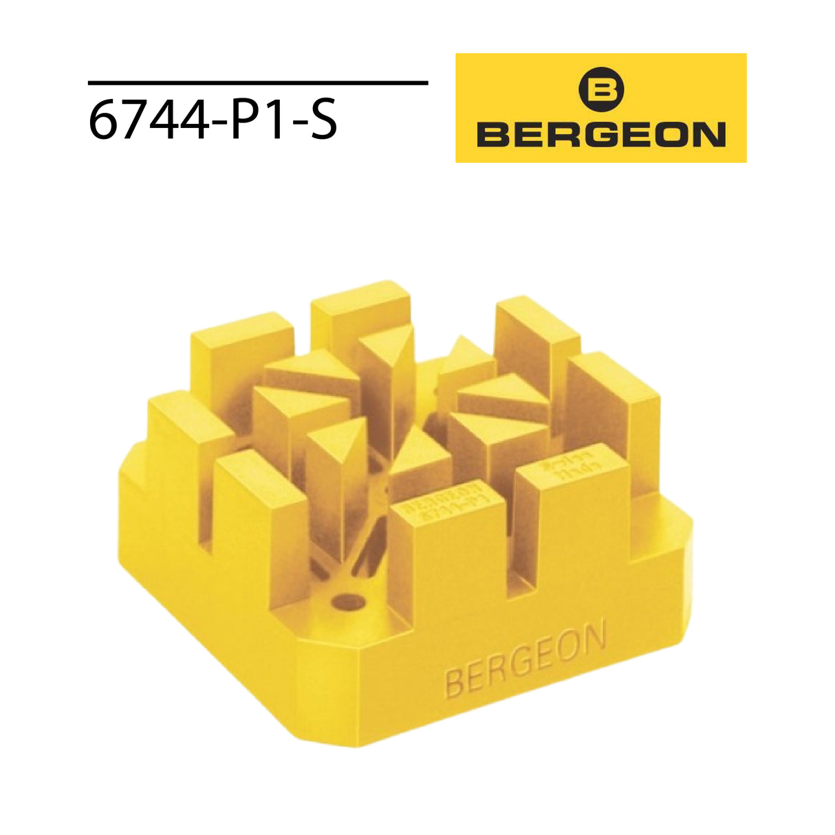 Bergeon 6744-P1-S soft bracelet support block for wide watch bracelet sizing and pin removal