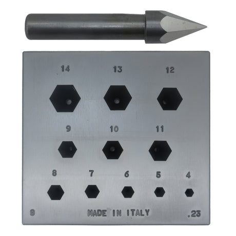 HEXAGONAL - Bezel Block and Punch Set
