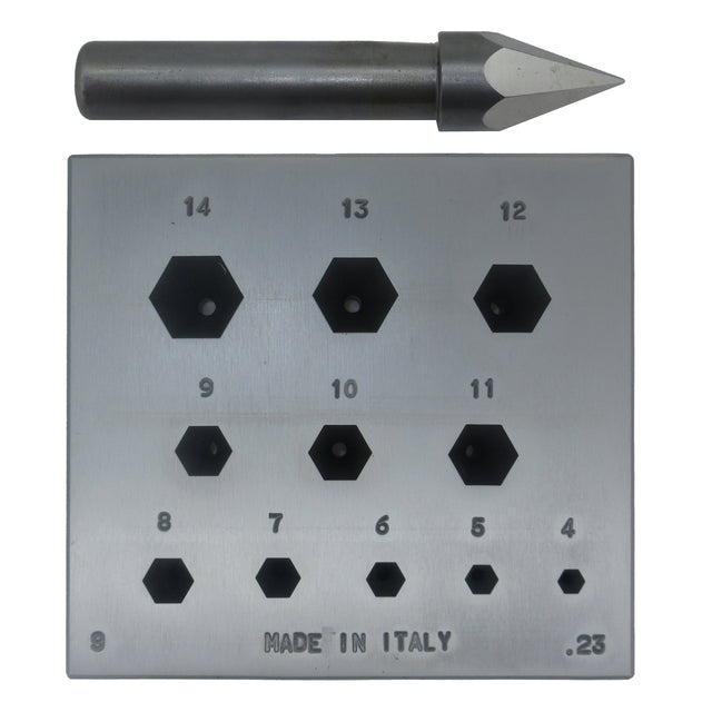 HEXAGONAL - Bezel Block and Punch Set