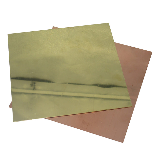 Brass or Copper Plate 200×200mm | 1mm Metal Sheet