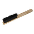 4 row bench brush with wooden handle and black bristles