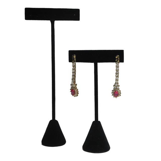Black Suede Earring Display - Model T