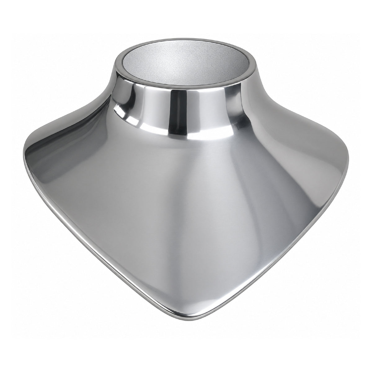 Cast iron necklace forming bust with polished chrome plated finish
