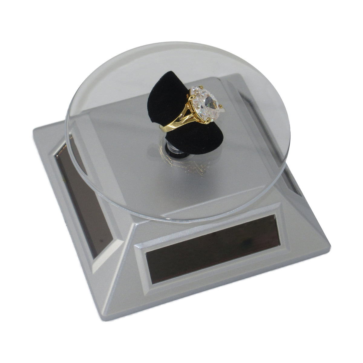Silver Rotation Display Automatic Solar-Powered Rotating Display Stand - Silver – DAVTOOLS