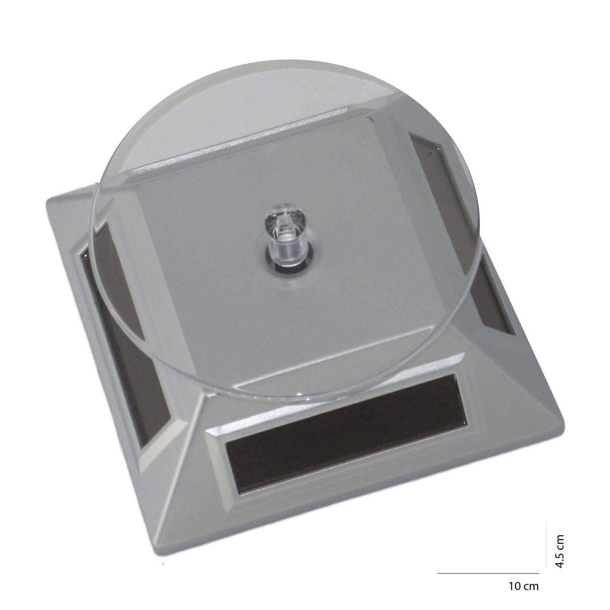 Automatic revolving display stand for diamond rings and fine jewelry