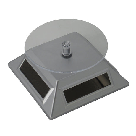 360-degree rotating stand showcasing diamond ring in retail display